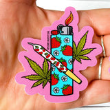 Lighter Sticker • Strawberry