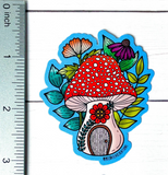 Mushroom House Sticker