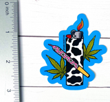 Lighter Sticker • Cow
