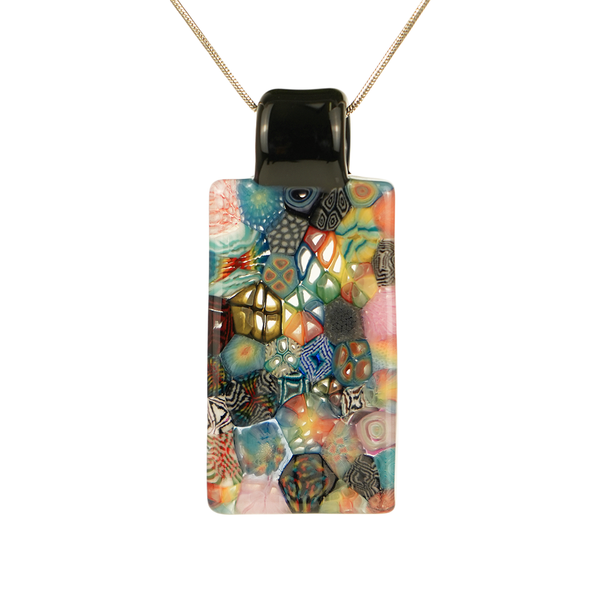 Heathbar • Murrine Tile Pendant #8