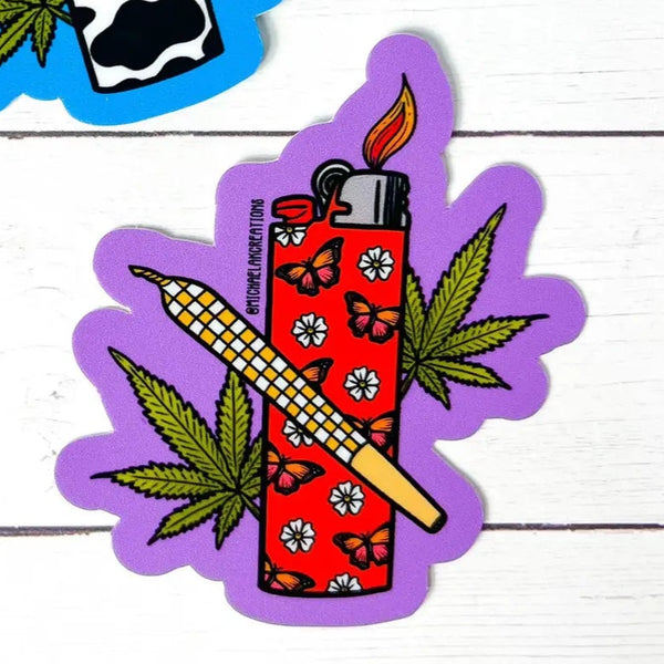 Lighter Sticker • Butterfly
