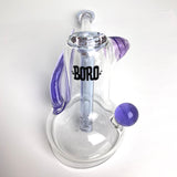 Boro Hammer Bubbler • Clear & Horns
